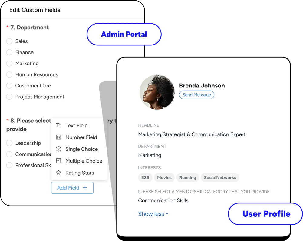 mentor-mentee-profile-customization