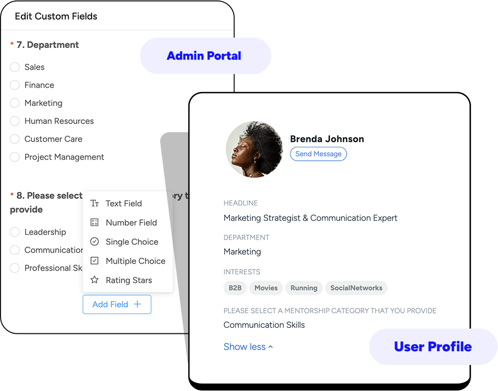 mentor-mentee-profile-customization